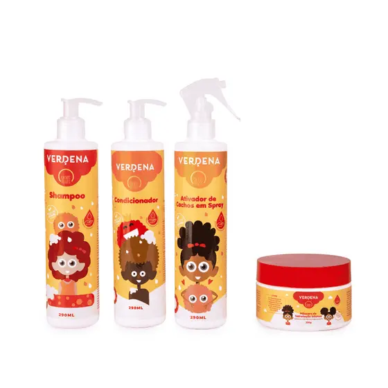 Kit infantil Cachos Felizes Verdena Baby Definição e Hidratação dos cabelos