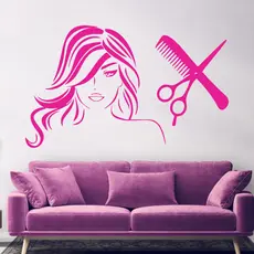 Adesivo de Parede para Salão de Beleza – Decoração Profissional e Elegante