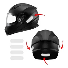 Adesivo Refletivo para Capacete de Moto: Kit Segurança Universal - Alta Visibilidade e Durabilidade