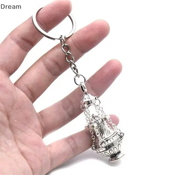 < Dream > Incenso Cristão Para Queimador Chaveiro Metal Incensário Religioso Saco De Jóias Pingente De Carro Escritório