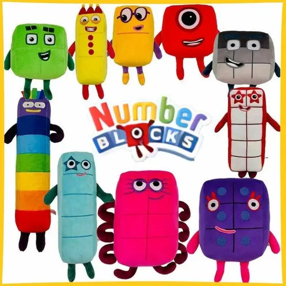 24cm Cute Numberblocks Plush Doll Educacional Stuffed Number Blocks Brinquedos Crianças Babys Birthday Gift O3FW