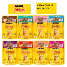 Sachê Friskies para Gatos – Kit com 15 Unidades – envio imediato
