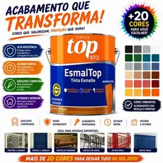 Tinta Esmalte Sintético Brilhante 900ml – Base Solvente, Alta Cobertura e Proteção | Metal e Madeira