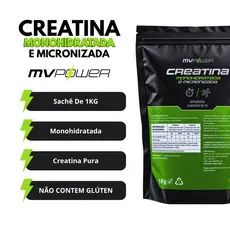 CREATINA MONOHIDRATADA 1KG - MV POWER