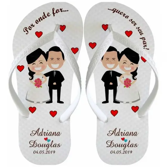 Chinelo Personalizados "branco"