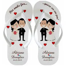 Chinelo Personalizados "branco"