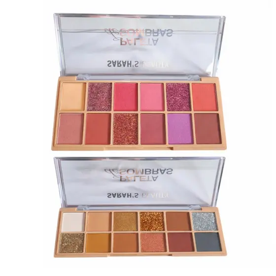 Paleta De Sombras Glamour Sarah's Beauty 12 Cores