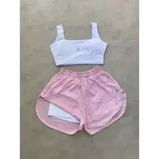 Conjunto de Short Duplo em poliamida e tectel soltinho e Top fitness RESERVA Camila