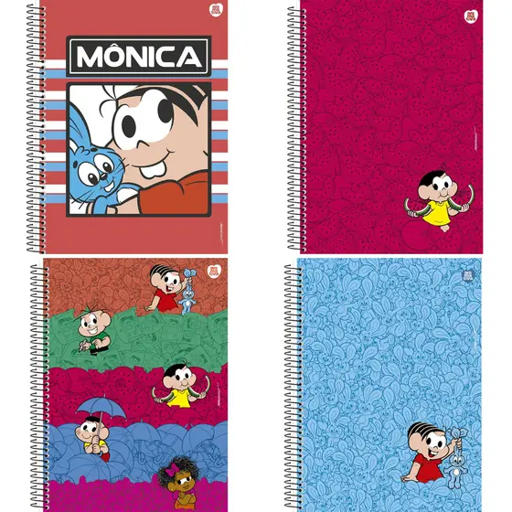 Caderno Universitário Turma da Mônica Animativa 1 ou 10 Matérias – Caderno Original