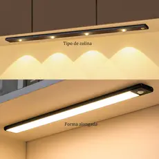 3 Cores Regulável Led Luminária USB Recarregável Lâmpada Sensor De Movimento Luz para cozinha e Sala