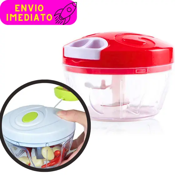 Multi Processador de Alimentos Premium Manual 3 Lâminas em Aço Inox