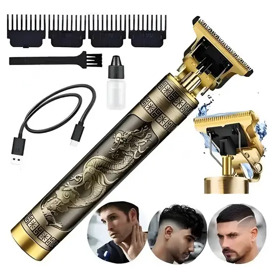 Máquina de cortar cabelo e Barba profissional sem Fio recarregável
