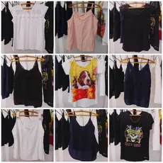 Kit com 9 peças contendo camisas e regatinhas femininas | Não são novas