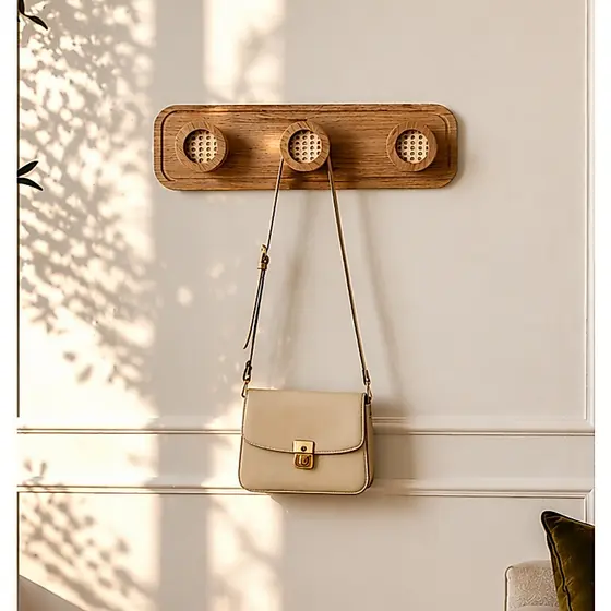 Cabideiro Gancho de Parede em MDF para Roupas Bolsas Mochilas Acessórios Decorativo Minimalista