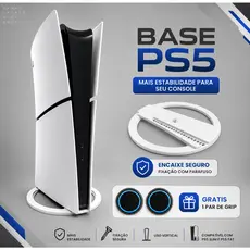 Base Suporte Vertical PS5 Slim Fat Com Parafuso + Grip Analogico