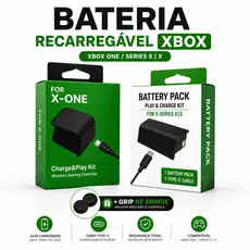 Carregador Para Controle Xbox One Fat Series S Recarregável + Grip