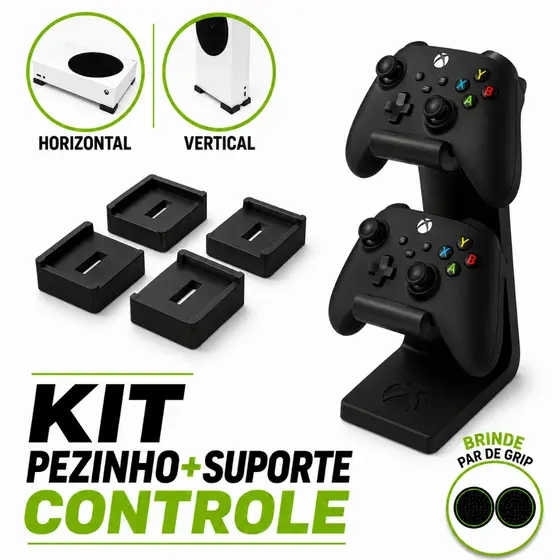 Pezinho Para Xbox One Fat Series S + Suporte Duplo Controle