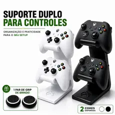 Suporte Duplo Base Para 2 Controles Xbox One + Grip