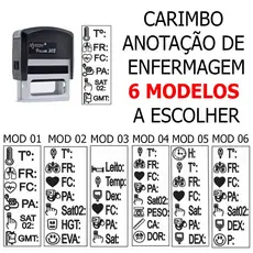Carimbo para anotações de Enfermagem - Marca Nykon 38x14mm Pronta entrega