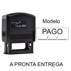 Carimbo Automático - Escrita Pago Com Data