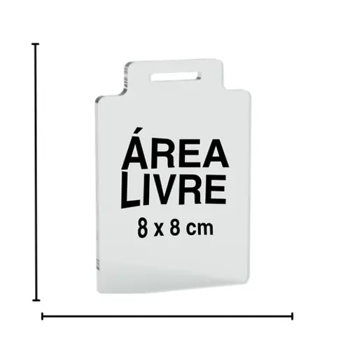 Medalha de Acrílico para Gravação - 5cm, 6,5cm - 7cm - 8cm