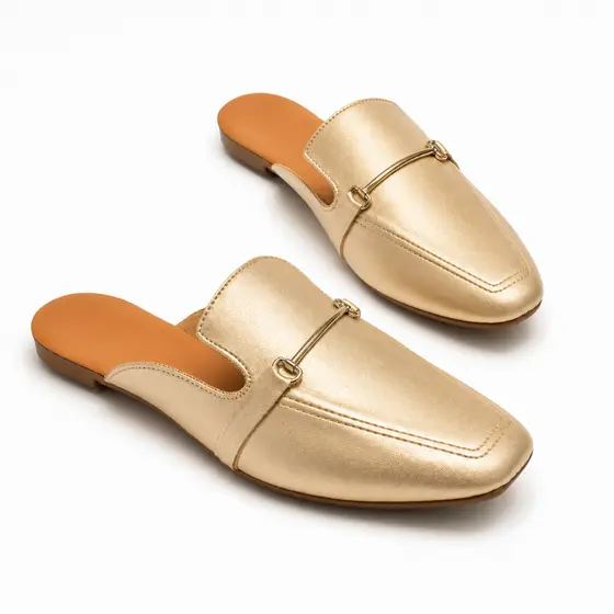 Mule Feminino Elegante Bico Fino Casual Social Confortável Para Trabalho