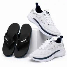 Kit Tenis Masculino Esportivo + Chinelo De Dedo Macio Confortavel