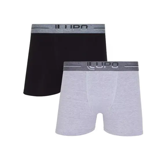 Cuecas Lupo Kit 2 peças boxer algodão 784 elástico largo