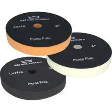 Kit para Polimento Boinas De Espuma Corte refino lustro 7 Polegadas Roto Orbital Rotativa Profissional Carro Moto