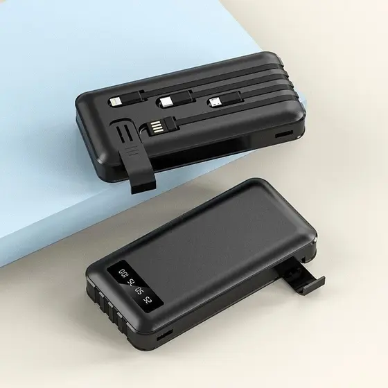 Carregador Power Bank Portátil 20000mah Universal Saida 4 Cabos