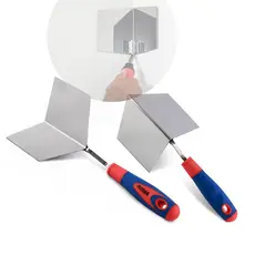 Desempenadeira Inox Canto Interno Externo Espátula Quina Espátula Canto Gesso Massa Corrida