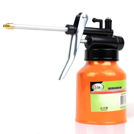 Almotolia Bomba Óleo Engraxadeira  De Aço 250ML Lubrificante Mecânico Bicicleta Engrenagem