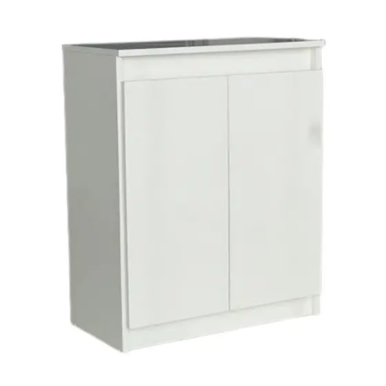 Balcão Com Portas Multiuso Casa Mesinha para Café Loja Escritorio Home Office 100%  Mdf Branco