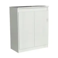 Balcão Com Portas Multiuso Casa Mesinha para Café Loja Escritorio Home Office 100% Mdf Branco