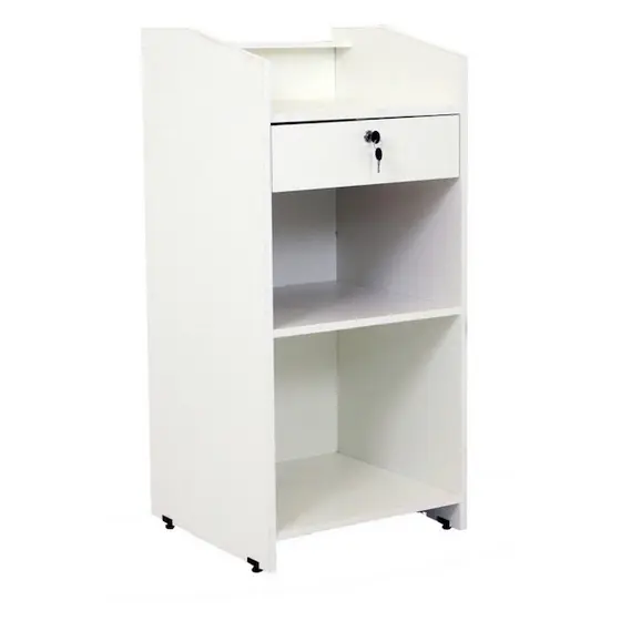 Balcão Caixa Para Loja Balcão Caixa Vallet Com gaveta Branco 100% MDF