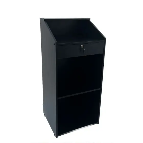 Balcão Caixa Para Loja Balcão Caixa Vallet 100% MDF Preto