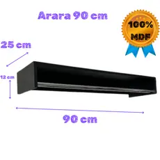 Cabideiro Arara de Parede Roupas Closets 90 cm 100% MDF