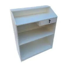 Balcão Caixa Para Lojas , Farmácias, Recepção , Petshop , Vallet 100% em MDF Branco