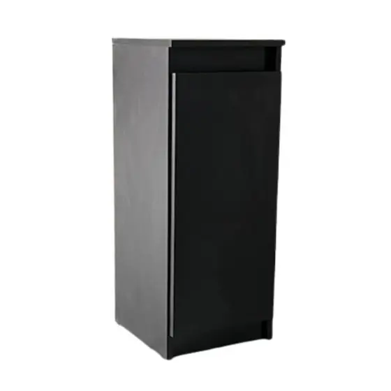 Balcão Multiuso com 1 Porta de abrir Prateleira Cozinha Escritorio Quarto Loja Salão 100% MDF Preto