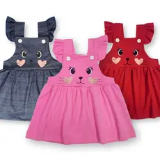 Vestido de bebê menina, roupa de bebe, 100% algodão , veste de 1 mês até 1 ano