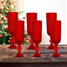 Conjunto de 6 Peças Taças para Espumante Champanhe Versalhes Vidro 160ml