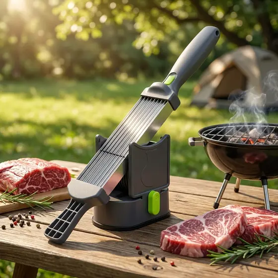 Fatiador Manual Multifuncional em Aço Inox – Ideal para Carnes, Queijos e Legumes Envio Imediato