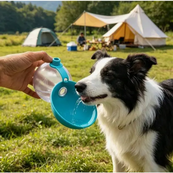 Garrafa Portátil para Cachorro e gatos 2 em 1 com Tigela Bebedouro  para Passeio Viagem 285ml Antivazamento
