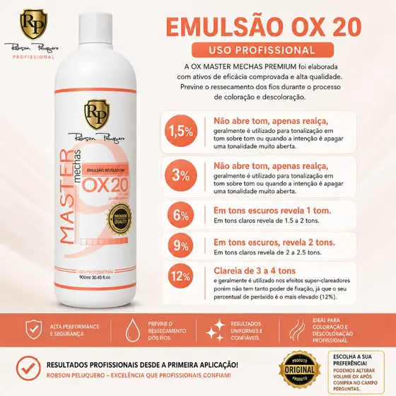 Robson Peluquero Ox Descoloreante Master Mechas Rp ORIGINAL !