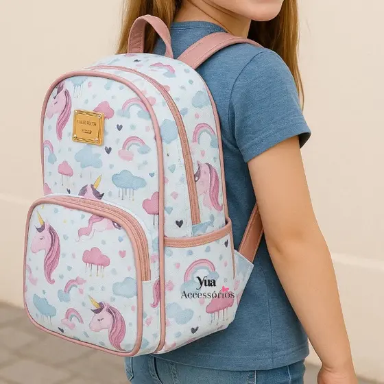 Mochila Infantil escolar e maternidade Impermeável diversas Estampas Escolar Passeio Creche Bebê