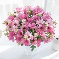 Bouquet Artificial Aster Daisy com 10 Flores--2829/7359