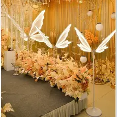 Adereços de casamento luminosos asas de borboleta pingente decoração de teto enfeites de palco de casamento