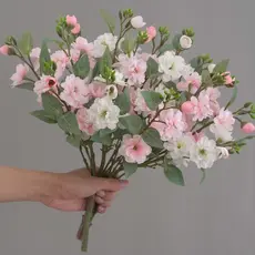 Bouquets Simulados Rosas Camélias Flores Artificiais Arranjos De Decoração De Mesa De Lar--5658