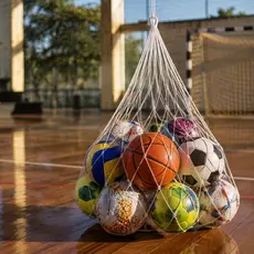 Rede Para Transporte de Bolas Fio 2 Seda s/ Nó 20 Bolas Futebol Volei Basquete Handebol Sports Mania