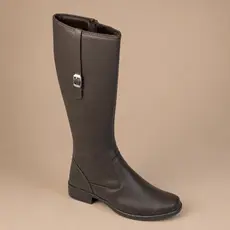 Bota Feminina Marrisi Cano Alto Santorini Confortável Antiderrapante Bico Redondo Sem Salto